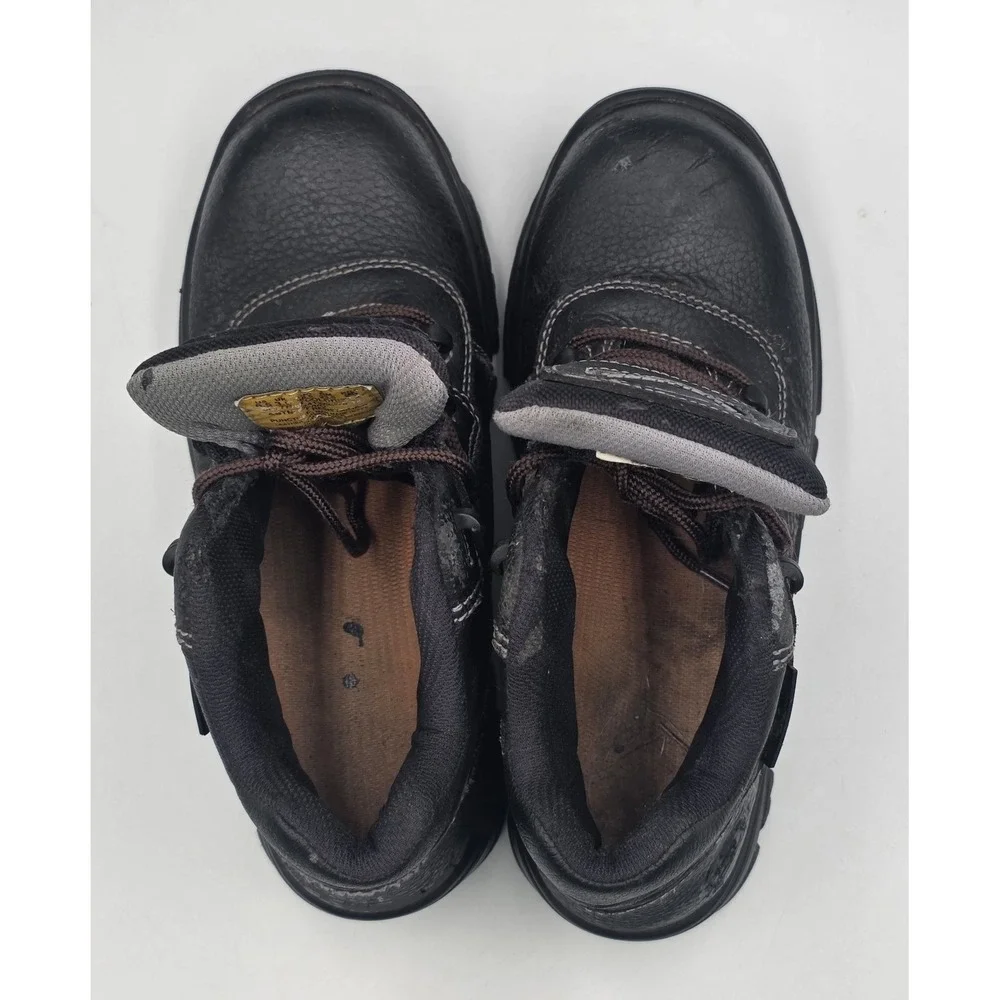 Skechers Work Womens 6.5 Black Leather Safety Boots ASTM EH PR Slip Resistant